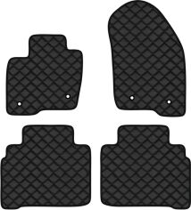 Акція на Килимки з екошкіри EVAtech ECO в салон авто для S-Max  5 seats Ford 2014 2 покоління Minivan EU Екошкіра чорна з чорною ниткою чорний кант від Rozetka
