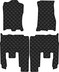 Акція на Килимки з екошкіри EVAtech ECO в салон авто для Expedition (U324) 7 seats Ford 2007-2017 3 покоління SUV EU Екошкіра чорна з чорною ниткою чорний кант від Rozetka