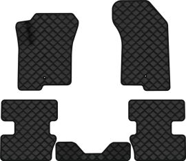 Акція на Килимки з екошкіри EVAtech ECO в салон авто для Compass Jeep 2006-2011 1 покоління SUV USA Екошкіра чорна з чорною ниткою чорний кант від Rozetka