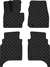 Акція на Килимки з екошкіри EVAtech ECO в салон авто для Range Rover Sport (L460) (LWB) Land Rover 2022 3 покоління SUV EU Екошкіра чорна з чорною ниткою чорний кант від Rozetka