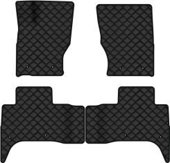 Акція на Килимки з екошкіри EVAtech ECO в салон авто для Range Rover Sport (L494) Land Rover 2013-2022 2 покоління SUV EU Екошкіра чорна з чорною ниткою чорний кант від Rozetka