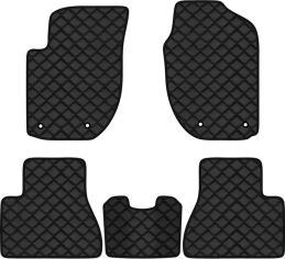 Акція на Килимки з екошкіри EVAtech ECO в салон авто для Freelander (L314) 3-doors (with rest pedal) Land Rover 1997-2006 1 покоління SUV EU Екошкіра чорна з чорною ниткою чорний кант від Rozetka