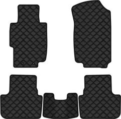 Акція на Килимки з екошкіри EVAtech ECO в салон авто для Accord AT (Electric seats) Honda 2003-2008 7 покоління Combi EU Екошкіра чорна з чорною ниткою чорний кант від Rozetka