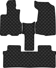 Акція на Килимки з екошкіри EVAtech ECO в салон авто для CR-V (RD) Honda 2001-2006 2 покоління SUV USA Екошкіра чорна з чорною ниткою чорний кант від Rozetka
