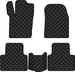 Акція на Килимки з екошкіри EVAtech ECO в салон авто для Grand Cherokee (WK2) Laredo Restyling Jeep 2013-2021 4 покоління SUV USA Екошкіра чорна з чорною ниткою чорний кант від Rozetka
