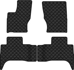 Акція на Килимки з екошкіри EVAtech ECO в салон авто для Range Rover Sport (L494) Land Rover 2013-2022 2 покоління SUV EU Екошкіра чорна з чорною ниткою чорний кант від Rozetka