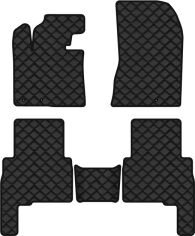 Акція на Килимки з екошкіри EVAtech ECO в салон авто для Sorento (XM) (Floor Gas Pedal) 7 seats Kia 2009-2012 2 покоління SUV EU Екошкіра чорна з чорною ниткою чорний кант від Rozetka