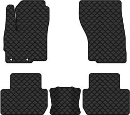 Акція на Килимки з екошкіри EVAtech ECO в салон авто для Outlander 5 seats Mitsubishi 2013 3 покоління SUV EU Екошкіра чорна з чорною ниткою чорний кант від Rozetka