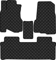 Акція на Килимки з екошкіри EVAtech ECO в салон авто для CR-V (RD) (United Kingdom) MT Honda 2001-2006 2 покоління SUV EU Екошкіра чорна з чорною ниткою чорний кант від Rozetka