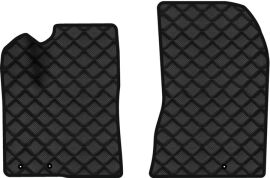 Акція на Килимки з екошкіри EVAtech ECO в салон авто передні для Sorento (XM) (Hinged Gas Pedal) 5 seats Kia 2009-2012 2 покоління SUV EU Екошкіра чорна з чорною ниткою чорний кант від Rozetka