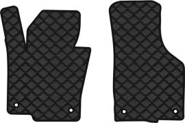 Акція на Килимки з екошкіри EVAtech ECO в салон авто передні для Passat (B6) (without armrest) Volkswagen 2005-2010 6 покоління Sedan EU Екошкіра чорна з чорною ниткою чорний кант від Rozetka