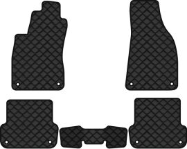 Акція на Килимки з екошкіри EVAtech ECO в салон авто для Exeo MT Seat 2008-2013 1 покоління Combi EU Екошкіра чорна з чорною ниткою чорний кант від Rozetka