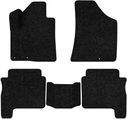 Акція на Ворсові килимки EVAtech Standard в салон авто для Hyundai Santa FE (CM) Restyling (Hinged Gas Pedal) 7 seats (3 clips) 2010-2012 2 покоління SUV EU Чорний кант від Rozetka