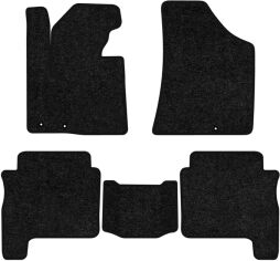 Акція на Ворсові килимки EVAtech Standard в салон авто для Hyundai Santa FE (CM) Restyling (Floor Gas Pedal) 5 seats 2010-2012 2 покоління SUV USA Чорний кант від Rozetka