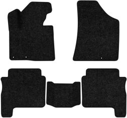 Акція на Ворсові килимки EVAtech Standard в салон авто для Hyundai Santa FE (CM) Restyling (Floor Gas Pedal) 5 seats (3 clips) 2010-2012 2 покоління SUV EU Чорний кант від Rozetka