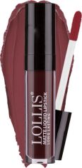 Акція на Рідка матова помада для губ Lollis Matte Liquid Lipstick Long Lasting 08 6 мл від Rozetka