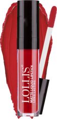 Акція на Рідка матова помада для губ Lollis Matte Liquid Lipstick Long Lasting 09 6 мл від Rozetka