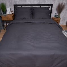 Акція на Набір Moon&Star Satin Stripe Dark Serenity Простирадло 150х220 см + 2 наволочки 70х70 см (MS-880000674) від Rozetka