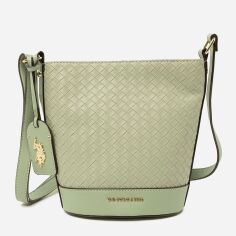 Акція на Сумка крос-боді через плече жіноча маленька U.S. Polo Assn 27A363-AA00A(Sage) Світло-зелена від Rozetka