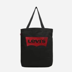 Акція на Сумка шопер жіноча тканинна велика Levi's Womens Batwing Tote 38126-0028 Чорна від Rozetka