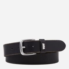 Акція на Ремінь чоловічий шкіряний Levi's D5576-0002 100 см Чорний від Rozetka