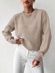 Акція на Джемпер жіночий SHEIN GD-00089523 S Світло-бежевий від Rozetka