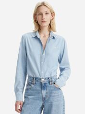 Акція на Сорочка бавовняна жіноча Levi's 34574-0043 L Блакитна від Rozetka