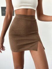 Акція на Спідниця міні літня жіноча SHEIN GD-00081788 S Коричнева від Rozetka