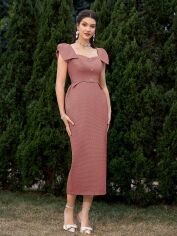 Акція на Сукня літня жіноча SHEIN GD-00146419 M Рожево-коричнева від Rozetka
