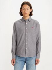 Акція на Сорочка бавовняна чоловіча Levi's Ls Battery Hm Shirt Slim Black Agate Ox 86625-0018 2XL Сіра від Rozetka