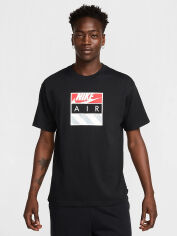 Акція на Футболка бавовняна довга чоловіча Nike Sportswear Mах 90 Air HJ0578-010 L Чорна з принтом від Rozetka