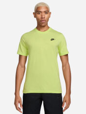 Акція на Футболка бавовняна довга чоловіча Nike Sportswear Club AR4997-736 S Лаймова від Rozetka