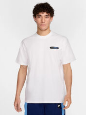 Акція на Футболка бавовняна довга чоловіча Nike Sportswear Max90 HJ0612-100 XL Біла з принтом від Rozetka