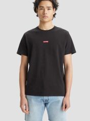 Акція на Футболка бавовняна довга чоловіча Levi's Ss Relaxed Baby Tab T Meteorite 79554-0025 M Чорна від Rozetka