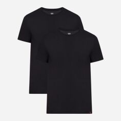 Акція на Набір футболок бавовняних довгих чоловічих Levi's Slim Crewneck 79541-0001 XL 2 шт Чорний від Rozetka