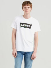 Акція на Футболка бавовняна довга чоловіча Levi's Housemark Graphic Tee Hm Ssnl Filll Whi 22489-0163 S Біла від Rozetka
