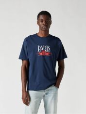 Акція на Футболка бавовняна довга чоловіча Levi's Red Tab Vintage Tee Vintage Tee 02 A0637-0129 S Темно-синя від Rozetka