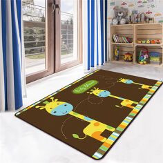 Акція на Коврик в детскую прямоугольный Homytex giraffes brown 140х200 см від Podushka