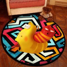 Акція на Коврик в детскую круглый Homytex Kids 150х150 см від Podushka