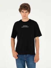 Акція на Футболка бавовняна довга чоловіча U.S. Polo Assn G081SZ011-000-2006915 XL Чорна від Rozetka