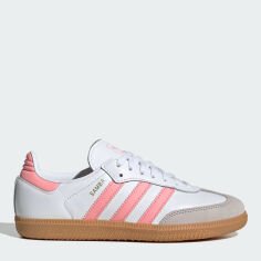 Акція на Підліткові кеди для дівчинки Adidas Samba Og J JP5480 37.5 Ftwwht/Sepisp/Gum3 від Rozetka
