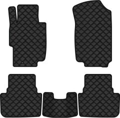 Акція на Килимки з екошкіри EVAtech ECO в салон авто для Accord AT (Mechanical seats) Honda 2003-2008 7 покоління Sedan EU Екошкіра чорна з чорною ниткою чорний кант від Rozetka