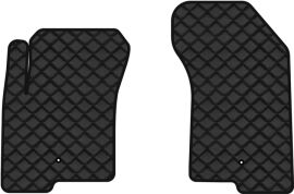Акція на Килимки з екошкіри EVAtech ECO в салон авто передні для Compass Jeep 2006-2011 1 покоління SUV USA Екошкіра чорна з чорною ниткою чорний кант від Rozetka