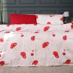 Акція на Комплект постільної білизни MirSon King Size 220х240 см Ranforce Elite 17-0754 Scarlet Poppies від Rozetka