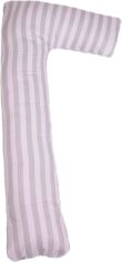 Акція на Подушка для вагітних та відпочинку MirSon №5004 Color Line 17-0600 Stripe White Gray Г-подібна 140х40х20 см від Rozetka