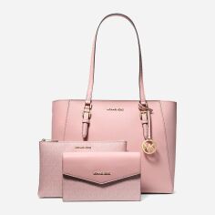 Акція на Набір сумок із натуральної шкіри Michael Kors 924474596 Рожева від Rozetka