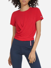 Акція на Футболка коротка жіноча Tommy Hilfiger 107970912 XL Червона від Rozetka