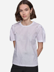 Акція на Блузка жіноча Karl Lagerfeld 126865089 XL Біла від Rozetka