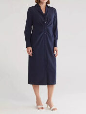Акція на Сукня-сорочка міді осіннє жіноче Donna Karan NY (DKNY) 484839988 8 Синя від Rozetka
