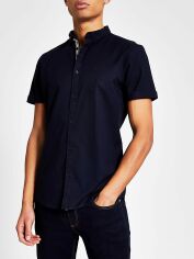Акція на Сорочка бавовняна літня чоловіча River Island XAZ428807GSDJ XS Темно-синя від Rozetka